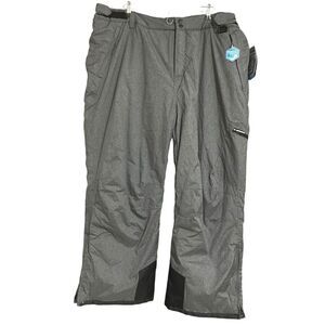 Artic Quest Mens XXL Ski Snow Outdoor Pants Water and Wind Resistant Gray XXL